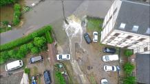 Inondations Breteuil en vue aérienne par drone réalisée pour un journaliste