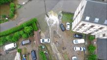 Inondations Breteuil en vue aérienne par drone réalisée pour un journaliste