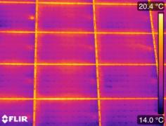 Inspection par thermographie de panneaux solaires photovoltaiques