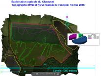 Interprétation cartographique des résultats NDVI exploitation agricole par drone