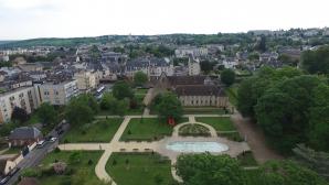 Jardin publique Evreux photo par drone