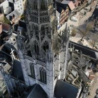 L eglise saint maclou de rouen en normandie clocher en photo aerienne par drone 20211113 092321