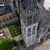 La cathedrale de rouen photo aerienne par drone