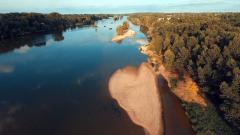 Photo aérienne pour documentaire su la Loire vue du ciel