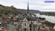 Église Saint-Sauveur du Petit-Andely photographie aérienne par pilote de drone Eure Normandie