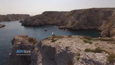 Les calanques de Marseille en vue aérienne