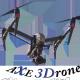 Logo axe 3drone pilote de drone dans le var