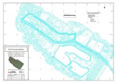 Maillage de terrain de carrière en polygones modélisation 3D