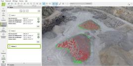 Modélisation 3D, mesure de cubature en carriere par drone
