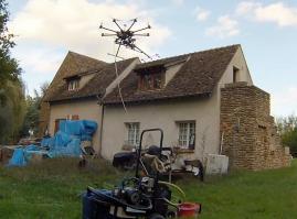 Nettoyage par pulvérisation avec un drone
