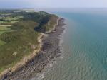 Paysage de plage photographiie de drone