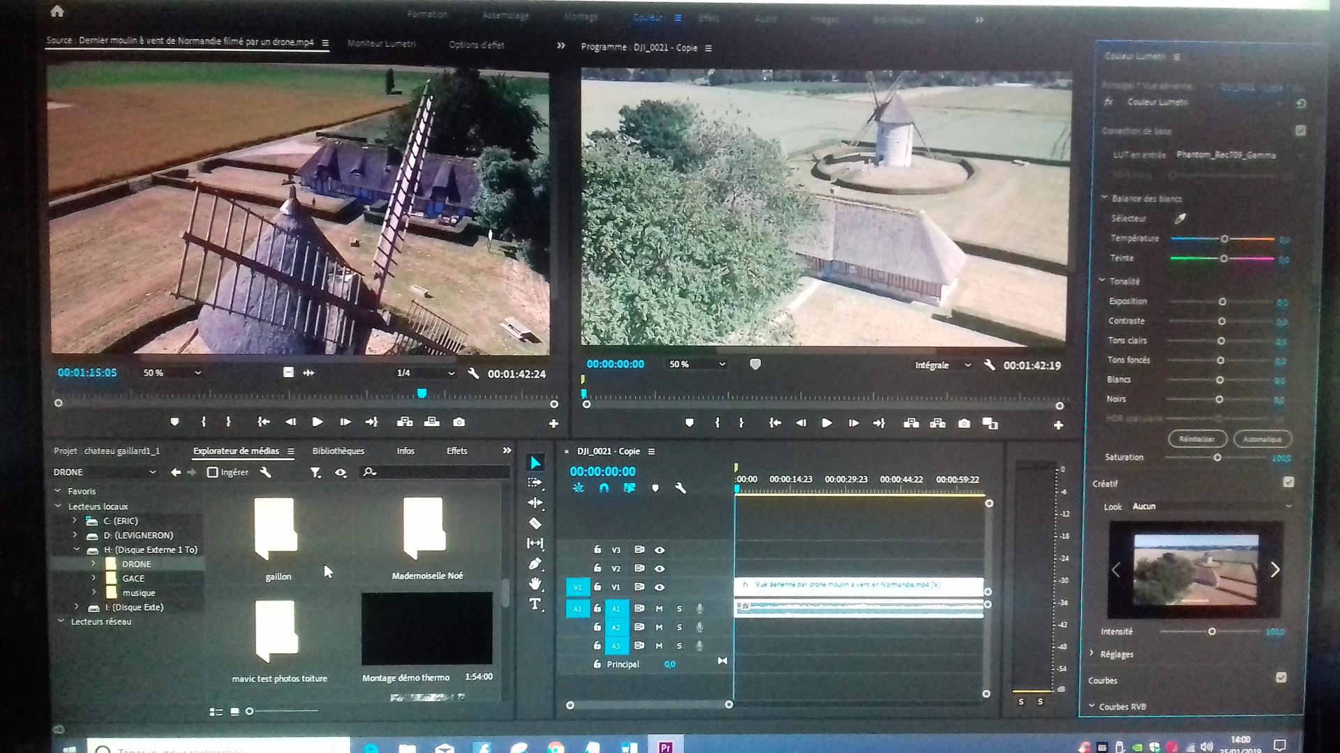 Ordinateur pour traitement d'images en post-production