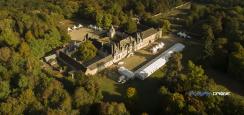 Photo aérienne château de la Loire par entreprise de drone