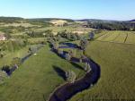 Photo aerienne de drone riviere dans la campagne