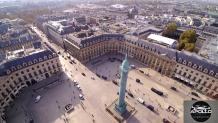 Photo aérienne de Paris par drone prise de la place Vendôme