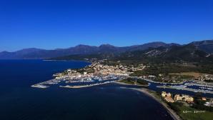Photo aérienne de saint Florent en Corse par un drone