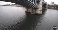 Photo aérienne détail pont asnieres sur seine par drone