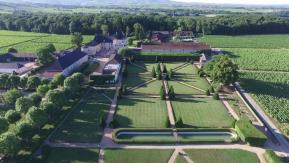 Photo aérienne domaine viticole par vecteur drone