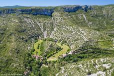 Photo aérienne du cirque de Navacelles