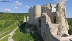 Photo aérienne par drone château Gaillard Les Andelys dans l'Eure