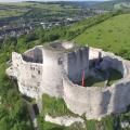 Vue aérienne par drone du château Gaillard