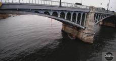 Photo aérienne par drone d inspection de pont a Asnières-sur-Seine