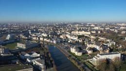 Photo aerienne par drone de caen calvados normandie