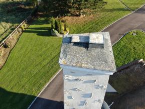 Photo aerienne par drone pour constat d huissier sur une cheminee de maison dji 0217