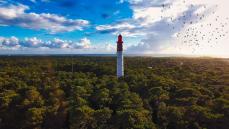 Photo aerienne par pilote drone bordeaux phare du ferret