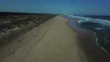 Photo aérienne plage dans les Landes