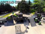 Photo aerienne saut de moto photographier par drone