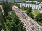 Photo aerienne suivi chantier travaux de demolition de batiment eure normandie