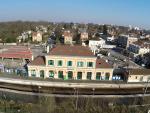 Photo aerienne ville et sa gare