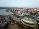 Photo de Bordeaux en vue aérienne par drone du ciel de la Gironde