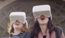 Photo casque de réalité virtuelle de vol en immersion par drone