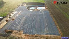 Photo par drone d inspection et suivi de chantier construction d un méthaniseur en Normandie