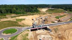 Photo par drone d inspection et suivi de chantier de travaux de voiries en Normandie