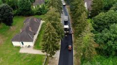 Photo par drone d inspection sur chantier de travaux publics en Normandie