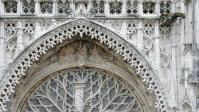 Photo par drone facade de la cathedrale de rouen