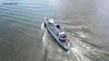 Photo par drone navire de guerre