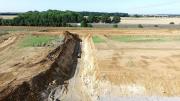 Photographie aérienne par drone de suivi de chantier a douains Eure 27