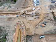 Photographie aérienne par drone de suivi de chantier de terrassement en Normandie