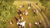 Photographie aérienne d un mariage par drone