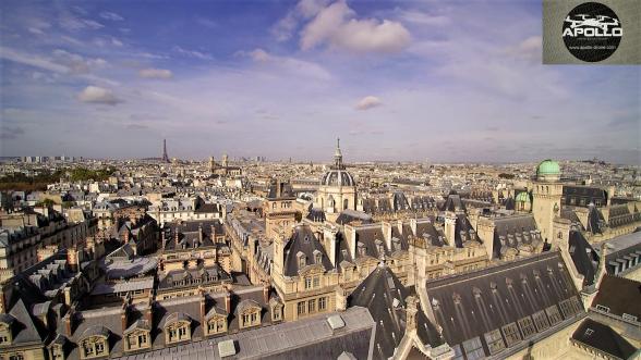 Photographie aerienne de l universite de la sorbonne