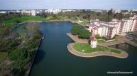 Photographie aerienne en haute garonne lac de la reynerie