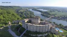 Photographie aérienne par drone château gaillard Eure Normandie