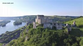 Photographie aérienne par drone dans l'Eure château Gaillard