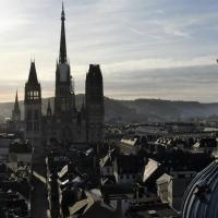 Photographie aerienne par drone du gros horloge de rouen en normandie 20211126 180152 2