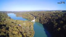 Photographie aérienne par drone du pont Carnot sur le Rhône