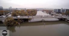 Photographie aérienne par drone du pont d'Issy-les-Moulineaux